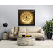 Diaz 34.5 X 15 inch Marble Look / Antique Brass Outdoor Coffee Table
